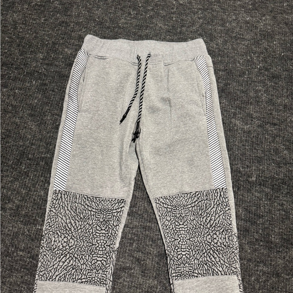 Etro Grey Heather Men's Jogger Pants with Black Accents